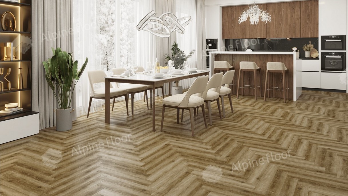 Ламинат Alpine Floor - Herringbone 8 Дуб Марсель (LF102-09) по выгодным  ценам в Москве