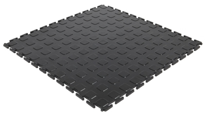 Модульное покрытие M-Tile - Jeton Черный | 500x500x7 мм