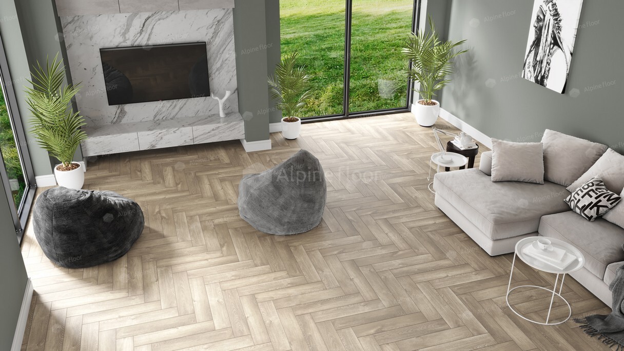 SPC ламинат Alpine Floor - Parquet Premium Дуб Натуральный Отбеленный (ECO  19-5)