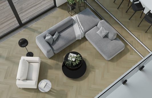 Кварцевый паркет Quartz Parquet Английская Ёлка - Дуб Лимба (33-405 5/0,6 мм)