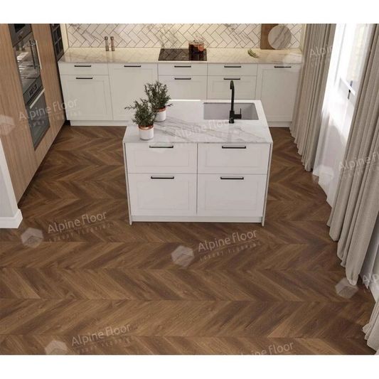 SPC ламинат Alpine Floor - Chevron Дуб Коричневый (ECO 18-13)