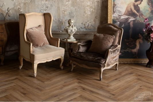 Виниловая плитка VinilPol - Herringbone Glue (LVT) Паркет Франческо (9933)