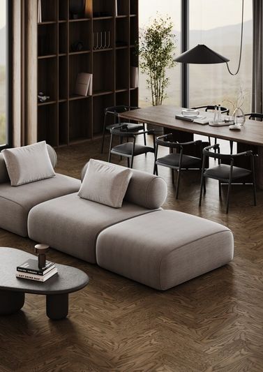 Штучный кварцевый паркет Quartz Parquet - Дуб Брауни (44-413)