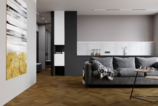 SPC Ламинат Refloor Fargo - Herringbone Дуб Окленд (44-653-76)