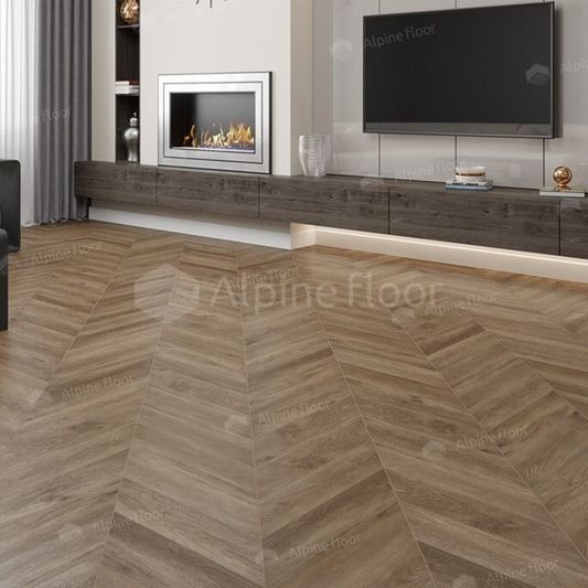 Кварц виниловая плитка Alpine Floor - Chevron LVT Макадамия (ECO 20-5)