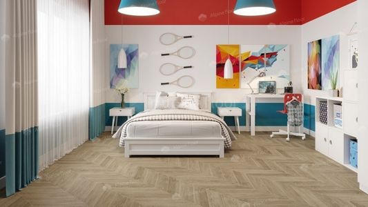 Кварц виниловая плитка Alpine Floor - Chevron LVT Дуб Ваниль Селект (ECO 20-2)