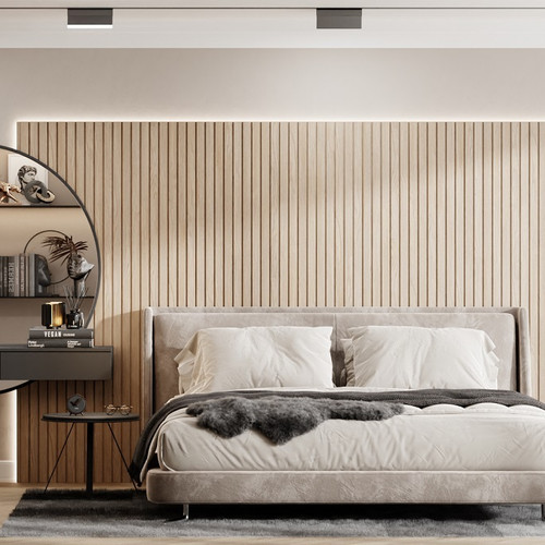 Реечная стеновая панель МДФ Ликорн Дуб янтарный натуральный