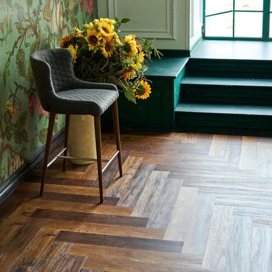 Виниловый ламинат Vinilam - Parquet Herringbone Парижский