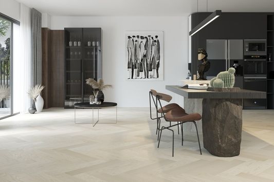 Кварцевый паркет Quartz Parquet Английская Ёлка - Дуб Песочный (33-408 5/0,6 мм)