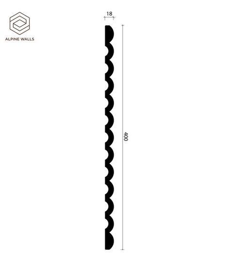 Стеновая декоративная панель Alpine Walls - LineArt ECO7103