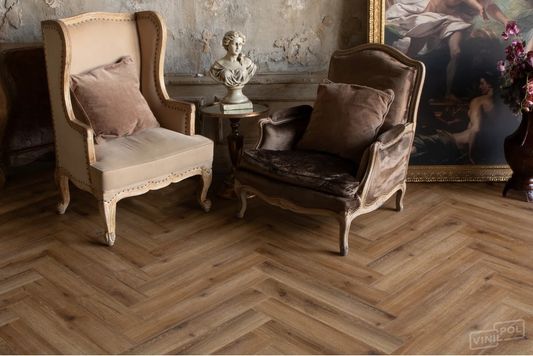 Виниловая плитка VinilPol - Herringbone Glue (LVT) Паркет Франческо (9933)