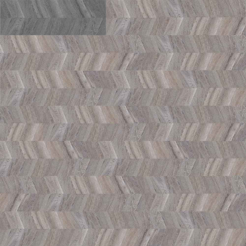 Пробковый плавающий паркет Ibercork - с цифровой HD печатью Шеврон Грис