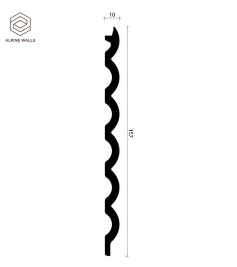 Стеновая декоративная панель Alpine Walls - LineArt ECO9741W