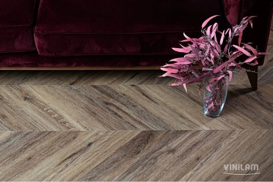 Виниловый ламинат Vinilam - Parquet Chevron Шеврон Лувр (I107516-2.5)