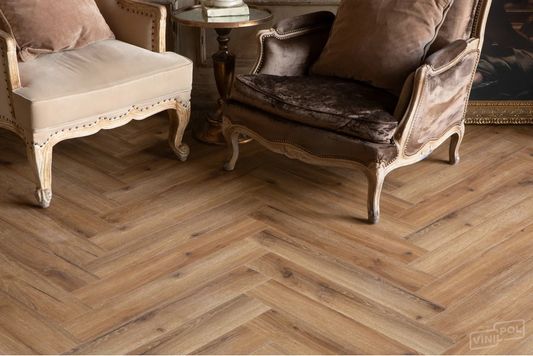 Виниловая плитка VinilPol - Herringbone Glue (LVT) Паркет Франческо (9933)
