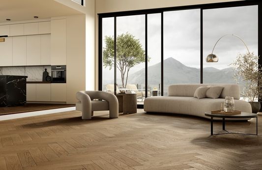 Кварцевый паркет Quartz Parquet Английская Ёлка - Дуб Рустикальный (33-410 5/0,6 мм)