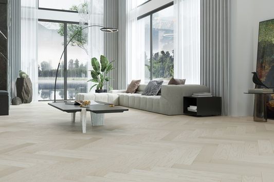 Кварцевый паркет Quartz Parquet Английская Ёлка - Дуб Песочный (33-408 5/0,6 мм)