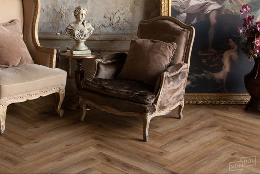 Виниловая плитка VinilPol - Herringbone Glue (LVT) Паркет Франческо (9933)