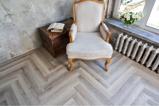 Виниловый ламинат Vinilam - Parquet Herringbone Glue Паркет Эрмитаж (GD11122)