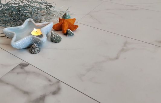 MSPC ламинат Stone Floor - Big Stone Бело-серый мрамор (2820-4 MР)