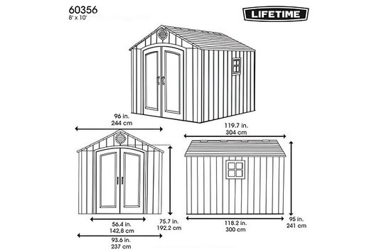 Сарай пластиковый LifeTime WoodLook (6.6 кв.м)