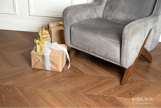 Виниловый ламинат Vinilam - Parquet Chevron Шеврон Плезир (I1651102-2.5)
