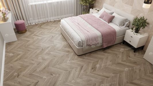 Кварц виниловая плитка Alpine Floor - Chevron LVT Дуб Натуральный Отбеленный (ECO 20-3)