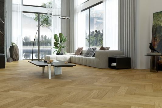 Кварцевый паркет Quartz Parquet Английская Ёлка - Дуб Медовый Раф (33-463 5/0,6 мм)