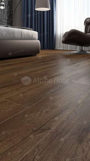 Каменно-полимерный ламинат (ABA) Alpine Floor - Premium XL Дуб Шоколадный (ECO 7-18)
