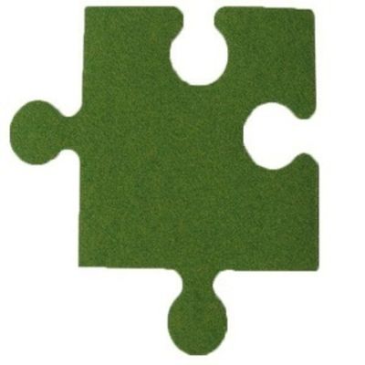 Мягкий пол-пазл ковролин | Цвет: Зеленый