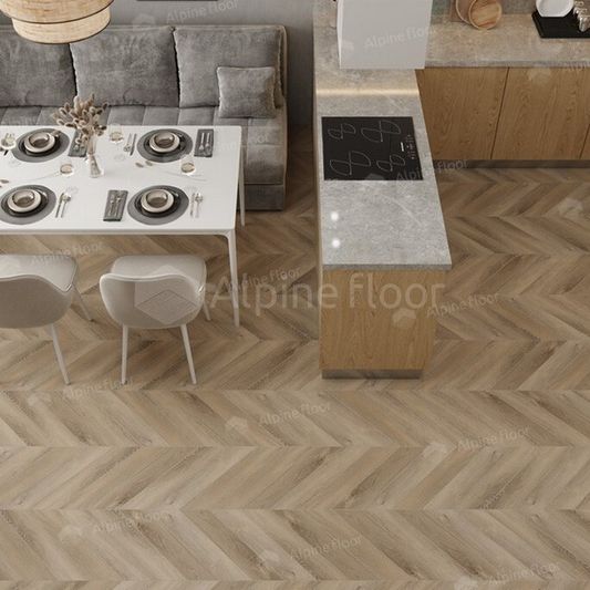 Кварц виниловая плитка Alpine Floor - Chevron LVT Дуб Синистра (ECO 20-6)