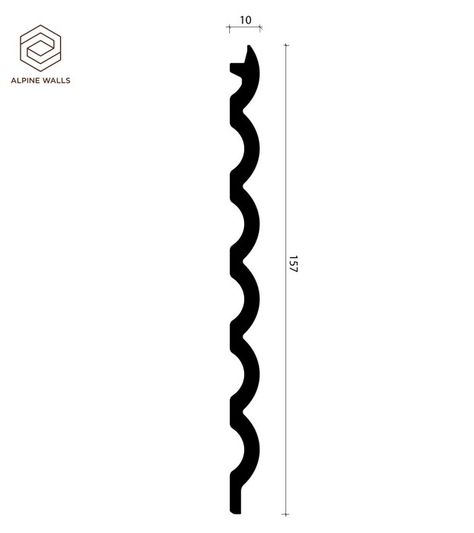 Стеновая декоративная панель Alpine Walls - LineArt ECO0974B