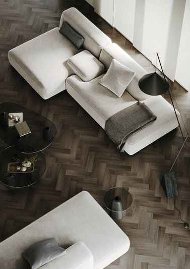 SPC Ламинат Refloor Fargo - Herringbone Дуб Кальвадос (44-62W921)
