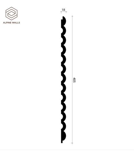 Стеновая декоративная панель Alpine Walls - LineArt ECO5103