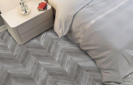 Пробковый пол Corkstyle - Chevron Silver механический замок