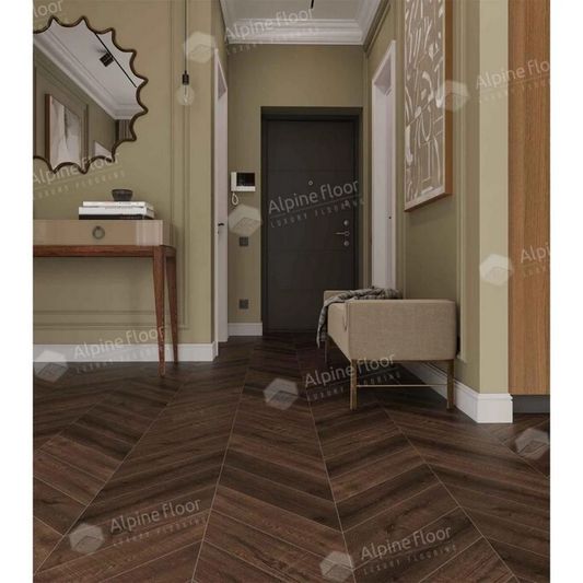 SPC ламинат Alpine Floor - Chevron Дуб Мокка (ECO 18-12)