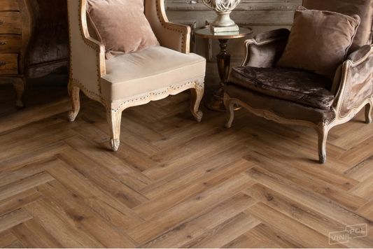Виниловая плитка VinilPol - Herringbone Glue (LVT) Паркет Франческо (9933)