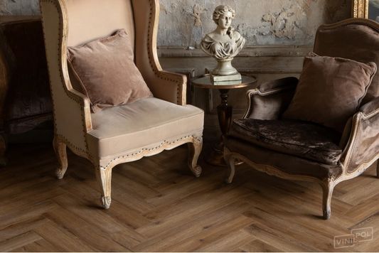 Виниловая плитка VinilPol - Herringbone Glue (LVT) Паркет Франческо (9933)