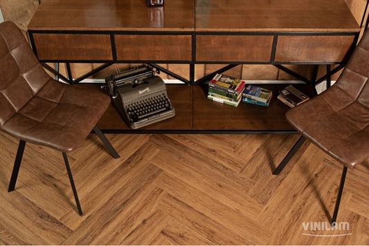 Виниловый ламинат Vinilam - Parquet Herringbone Glue Паркет Де Вилль (GD11210)