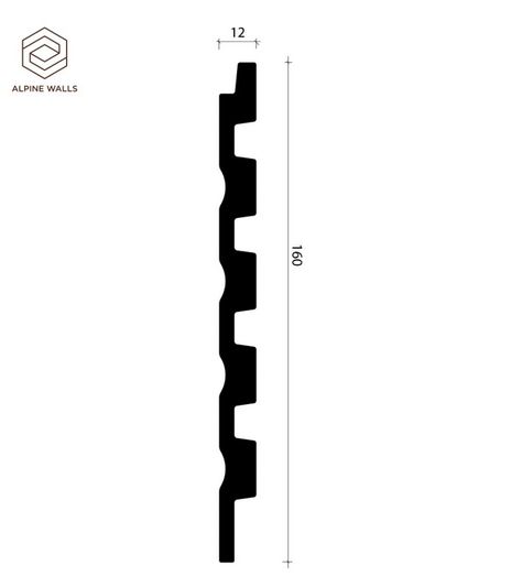 Стеновая декоративная панель Alpine Walls - LineArt ECO6601W