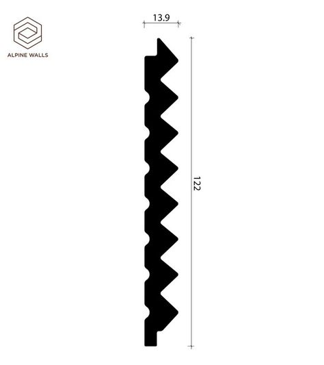 Стеновая декоративная панель Alpine Walls - LineArt ECO1501W
