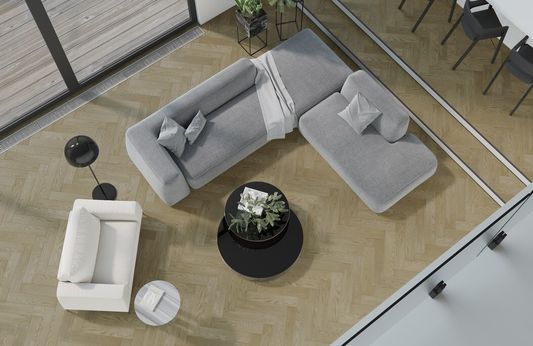 Кварцевый паркет Quartz Parquet Английская Ёлка - Дуб Карельский (33-419 5/0,6 мм)