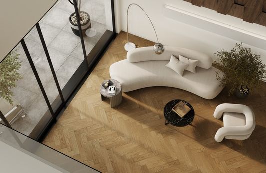 Кварцевый паркет Quartz Parquet Английская Ёлка - Дуб Рустикальный (33-410 5/0,6 мм)