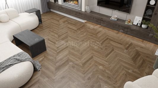 Кварц виниловая плитка Alpine Floor - Chevron LVT Макадамия (ECO 20-5)