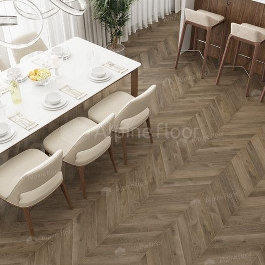 Кварц виниловая плитка Alpine Floor - Chevron LVT Дуб Насыщенный (ECO 20-4)