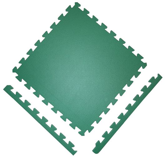 Мягкий пол-пазл STC-5013Gn повышенной жёсткости | Цвет: Зелёный