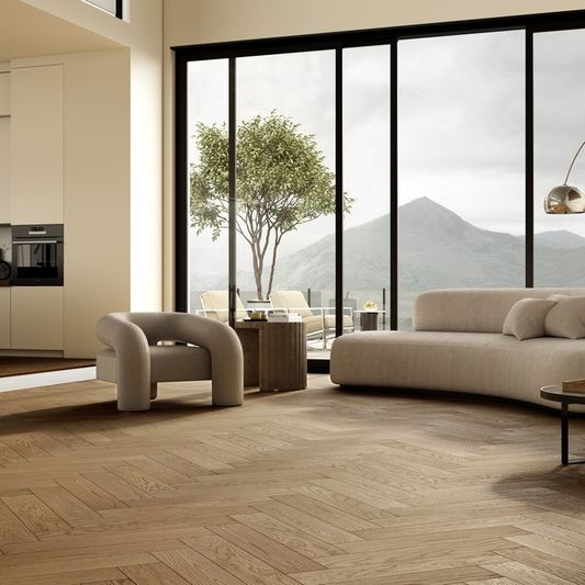 Кварцевый паркет Quartz Parquet Английская Ёлка - Дуб Рустикальный (33-410 5/0,6 мм)