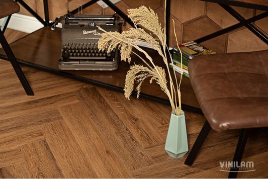 Виниловый ламинат Vinilam - Parquet Herringbone Glue Паркет Де Вилль (GD11210)