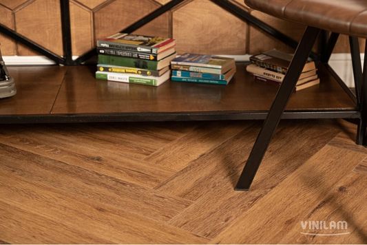 Виниловый ламинат Vinilam - Parquet Herringbone Glue Паркет Де Вилль (GD11210)