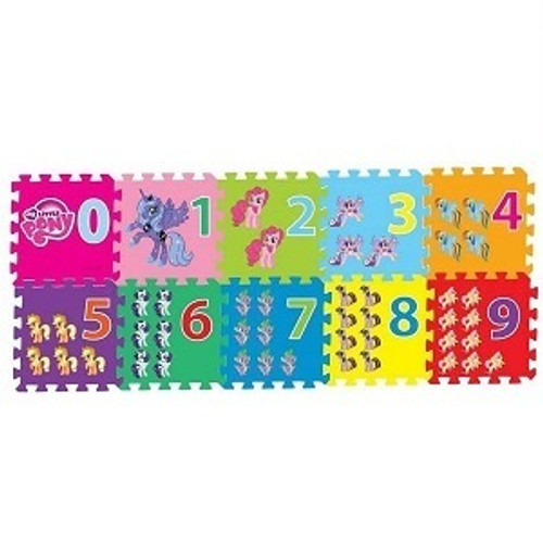 Мягкий детский коврик-пазл - Маленький Пони. с цифрами (10 сегментов)